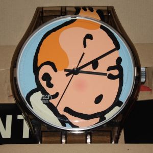 Tintin 82502 Horologe Swatch Grand Modele Les Aventures 215cm