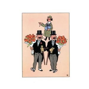Tintin Moulinsart Double Postcard 16,5x12,5cm - E01 Mariage