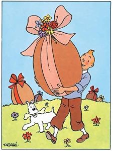 Tintin Moulinsart Double Postcard 16,5x12,5cm - E03 Œuf de Pâques