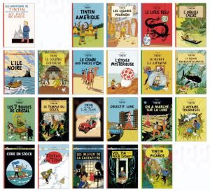 Tintin Moulinsart Postcard 15x10cm - Les Aventures de Tintin 22 Different FR