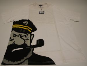 Tintin T-Shirt Outlet 00825001XXL Haddock Portrait White XXL