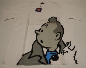 Tintin T-Shirt Outlet 0082700100M Tintin & Snowy Portraiit White M