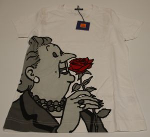 Tintin T-Shirt Outlet 0082800100L Castafiore Portraiit White L