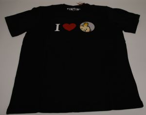 Tintin T-Shirt Outlet 008551000M I Love Tintin Black M