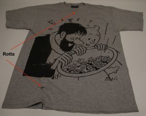 Tintin T-Shirt Outlet 01946 Tintin e Milou Tresol Gris L