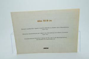 Libretto di Uso e Manutenzione Fiat Uno 75 S